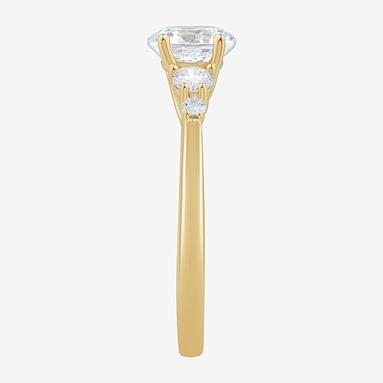 (H-I / Si1-Si2) Womens 1 1/4 CT. T.W. Lab Grown White Diamond 10K Gold Round Band