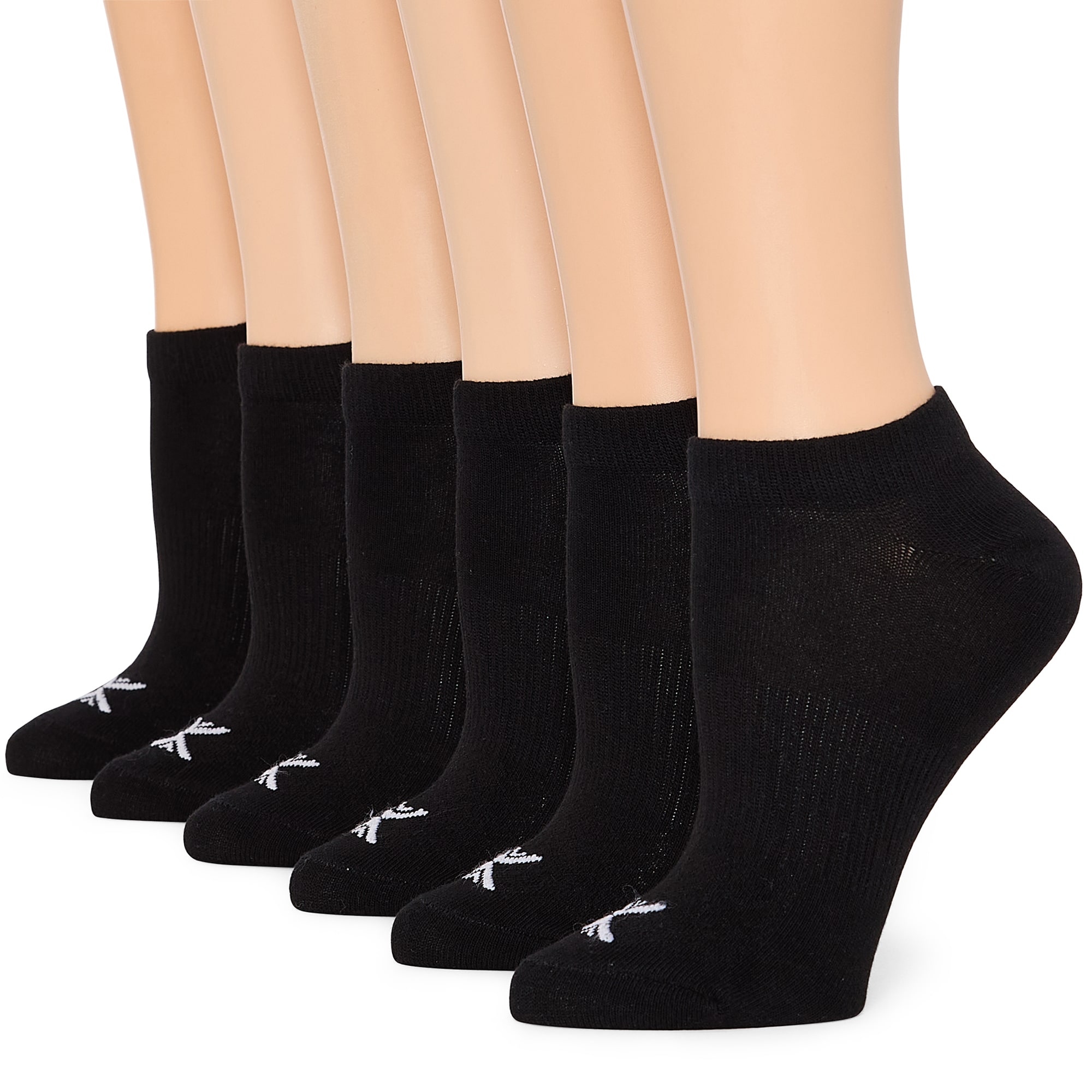Xersion Essential Performance Womens 6 Pair No Show Socks