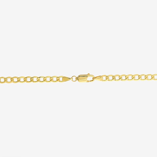 Made in Italy Unisex Adult 10K Gold 24 Inch Curb Chain Necklace