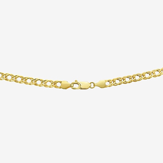 Made in Italy Womens 10K Gold 20 Inch Curb Chain Necklace