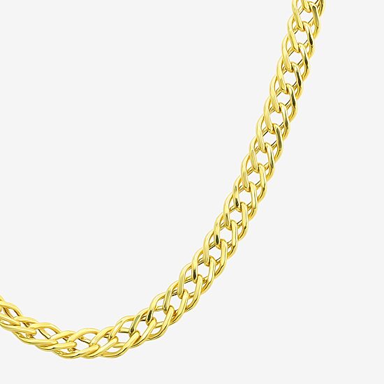 Made in Italy Womens 10K Gold 20 Inch Curb Chain Necklace