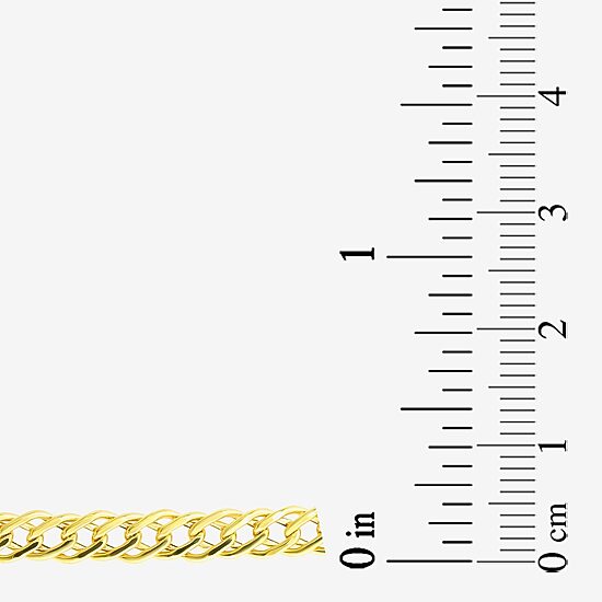 Made in Italy Womens 10K Gold 20 Inch Curb Chain Necklace