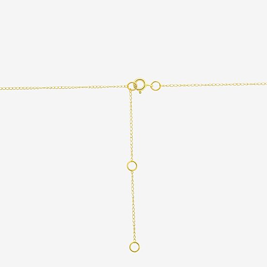 Made in Italy Girls White Cubic Zirconia 14K Gold 13 Inch Locket Necklace