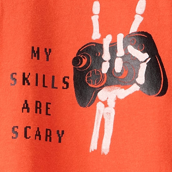 Carter's Halloween Little & Big Kid Boys Round Neck Long Sleeve Regular Fit Graphic T-Shirt
