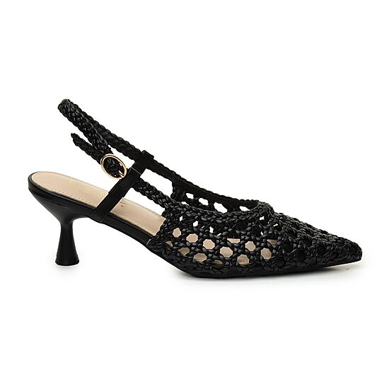 Nicole Miller Knotty Womens Pointed Closed Toe Kitten Heel Pumps