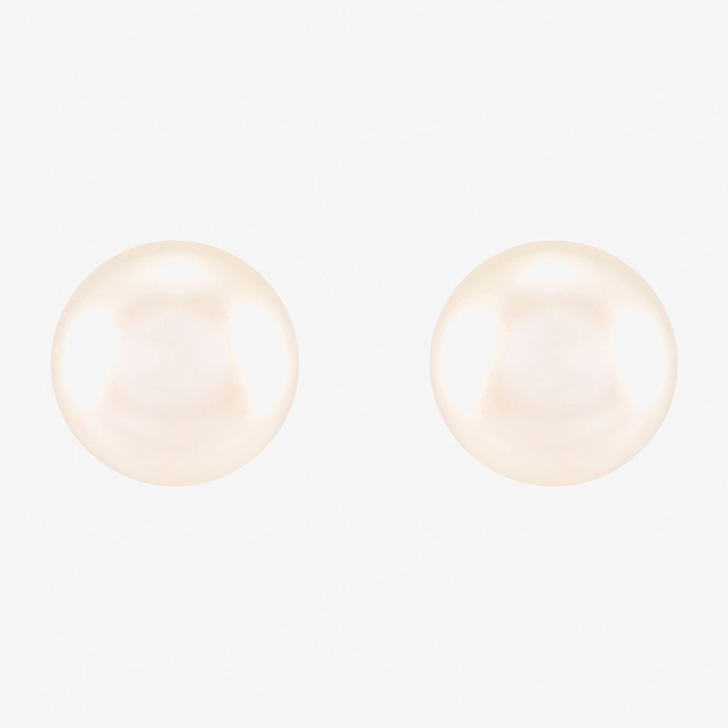 White Cultured Freshwater Pearl 14K Gold 8mm Ball Stud Earrings