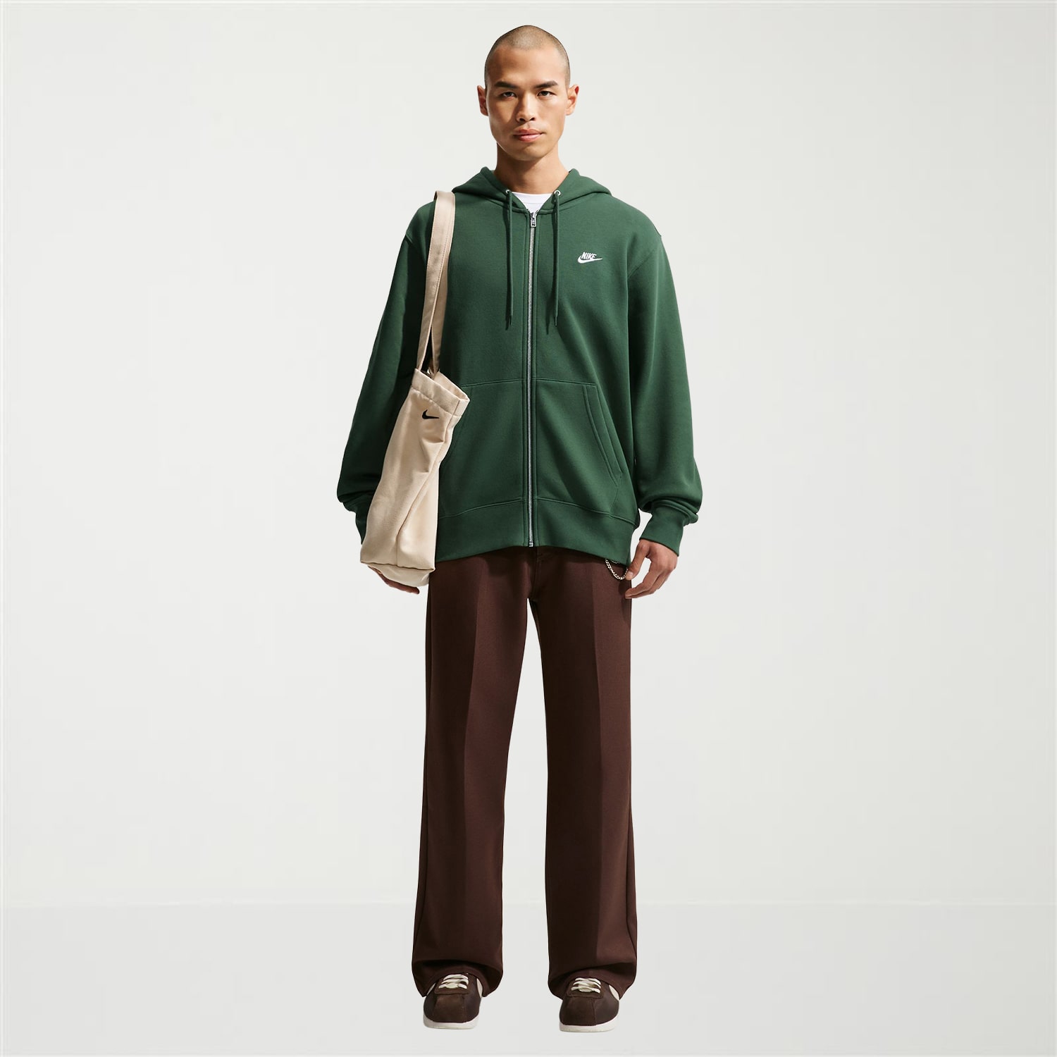 Nike Club Mens Long Sleeve Fleece Zipper Active Big and Tall Hoodie