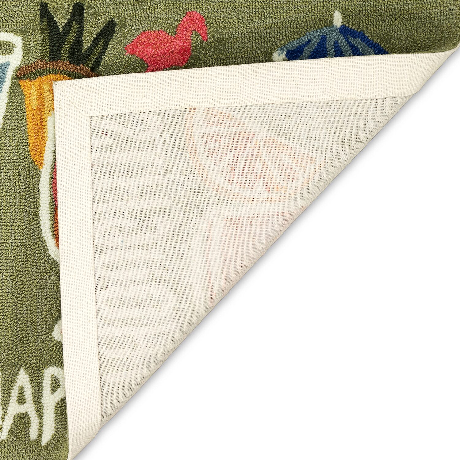 Liora Manne Frontporch Happy Drinks Hand Tufted Washable Indoor Outdoor Rectangular Accent Rug