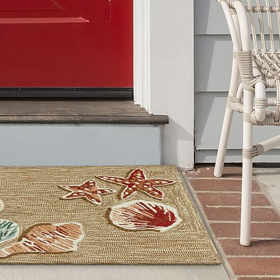 Liora Manne Frontporch Beachcomber Hand Tufted Washable Indoor Outdoor Rectangular Accent Rug