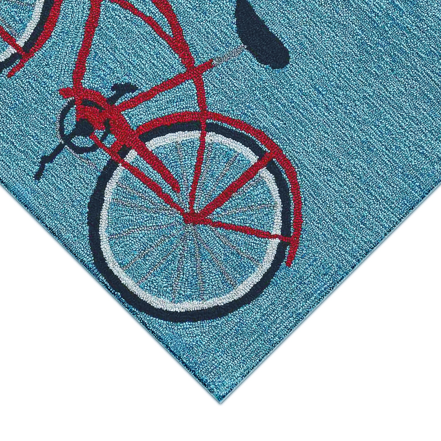 Liora Manne Frontporch Bike Ride Hand Tufted Washable Indoor Outdoor Rectangular Accent Rug