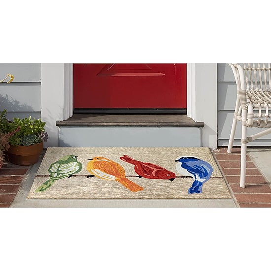 Liora Manne Frontporch Birds Hand Tufted Washable Indoor Outdoor Rectangular Accent Rug