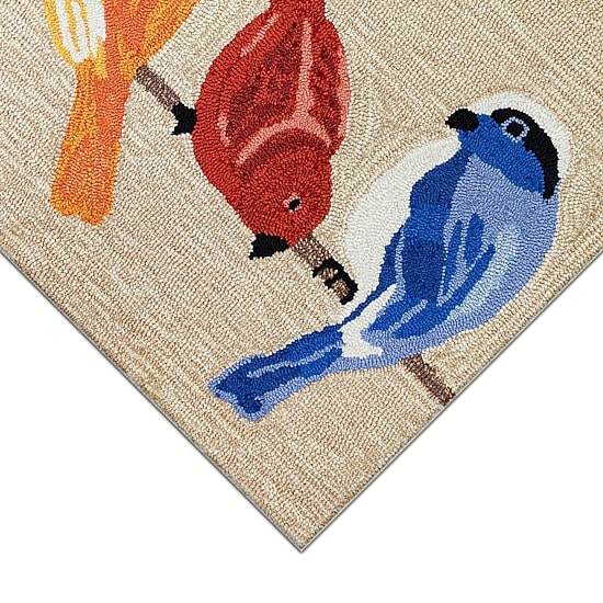 Liora Manne Frontporch Birds Hand Tufted Washable Indoor Outdoor Rectangular Accent Rug