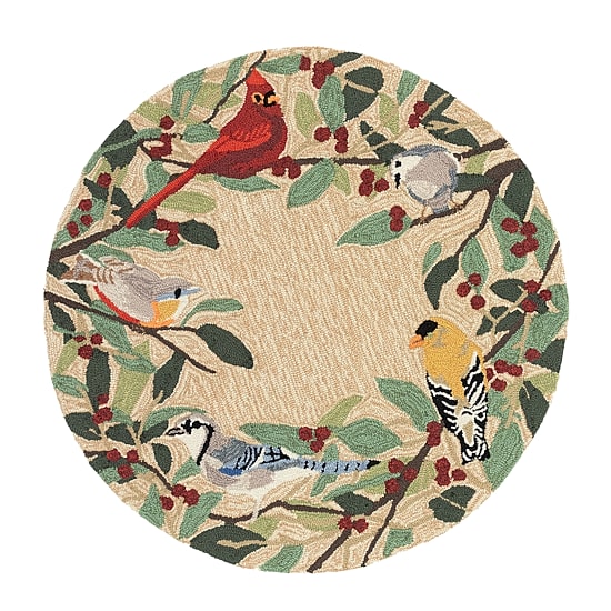 Liora Manne Frontporch Bird Border Hand Tufted Washable Indoor Outdoor Rectangular Accent Rug
