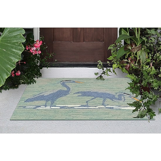 Liora Manne Frontporch Heron Lake Hand Tufted Washable Indoor Outdoor Rectangular Accent Rug
