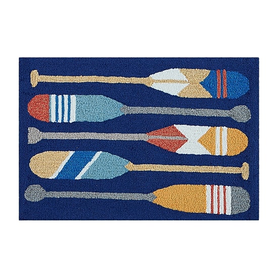 Liora Manne Frontporch Paddles Hand Tufted Washable Indoor Outdoor Rectangular Accent Rug