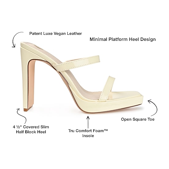 Journee Collection Naivee Womens Round Open Toe Block Heel Pumps