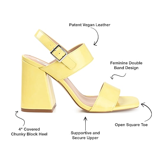 Journee Collection Adras Womens Round Open Toe Block Heel Pumps