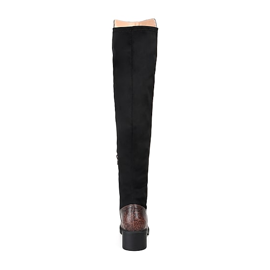 Journee Collection Womens Aryia Stacked Heel Over the Knee Boots
