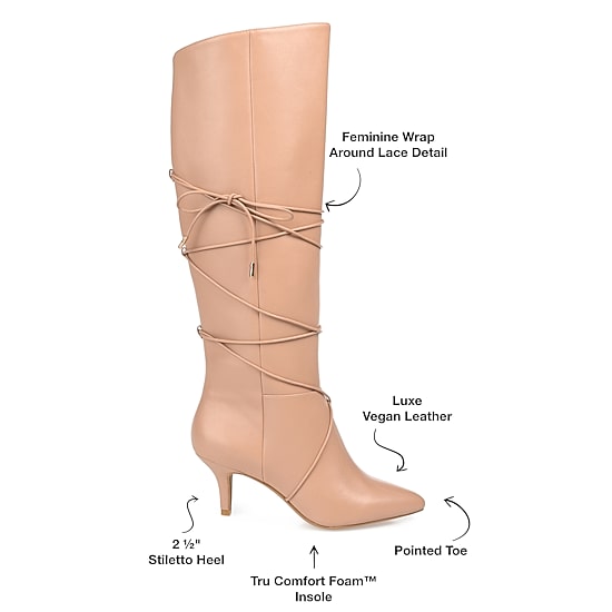 Journee Collection Womens Kaavia Stiletto Heel Riding Boots