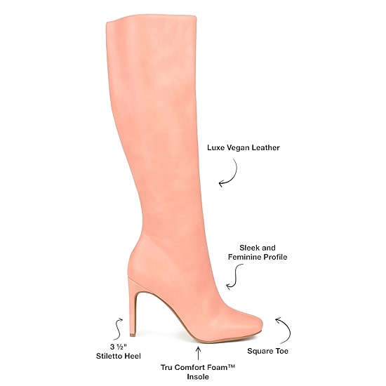 Journee Collection Womens Glenda Extra Wide Calf Stiletto Heel Dress Boots