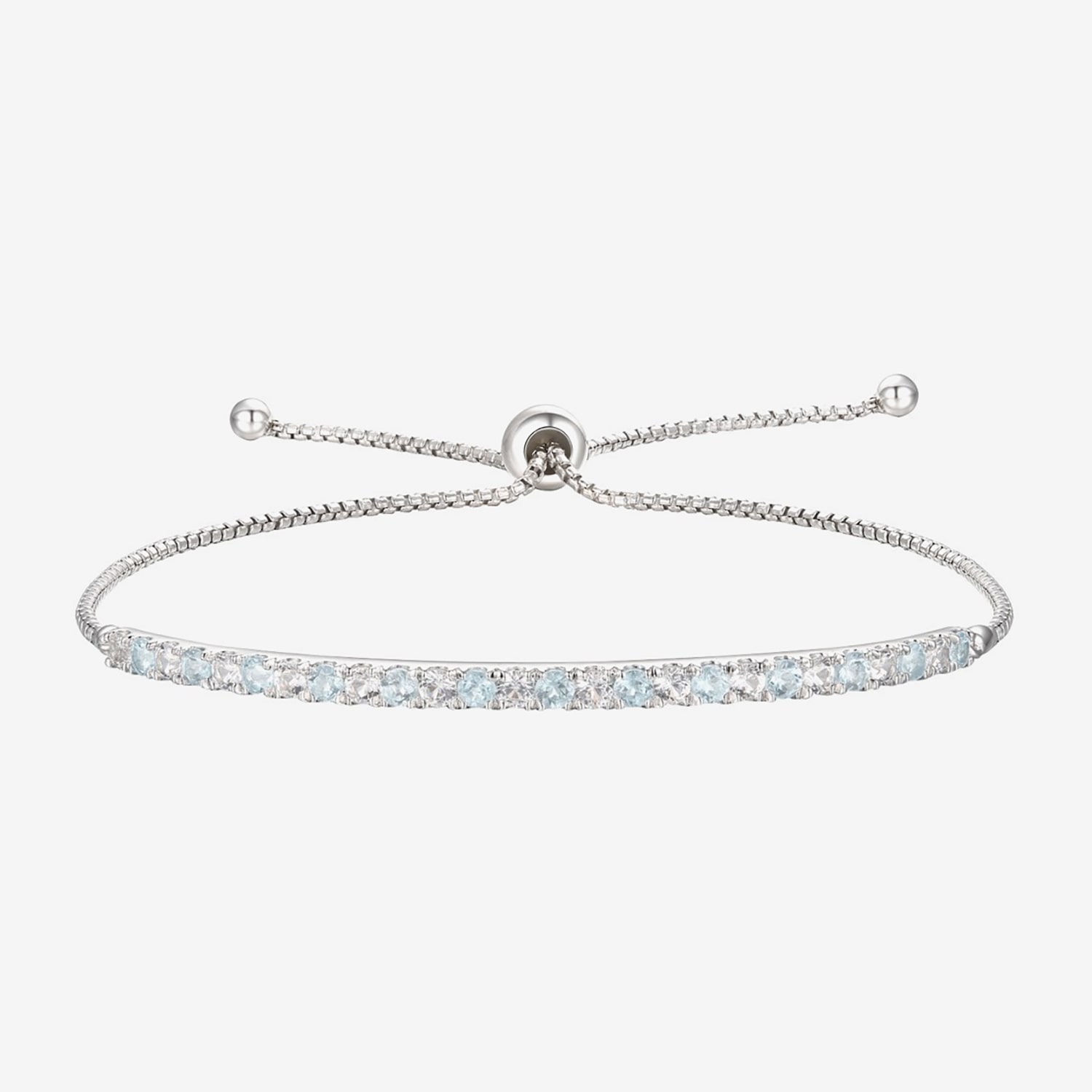 Gemstone Sterling Silver Bolo Bracelet