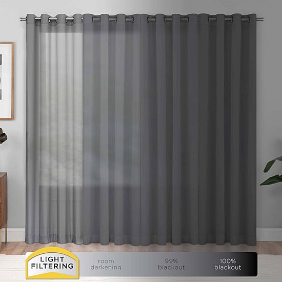Eclipse Liberty Grommet Top Sheer Single Curtain Panel