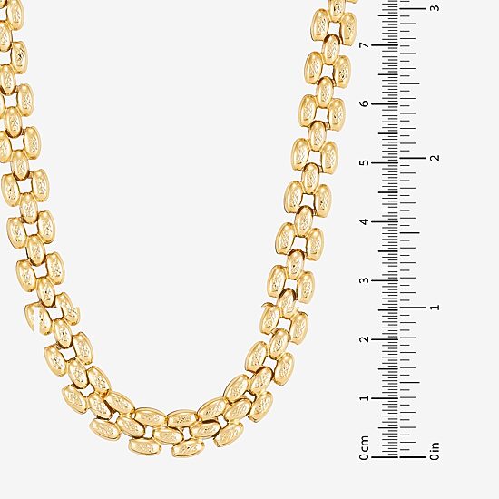 Womens 14K Gold 18 Inch Link Necklace