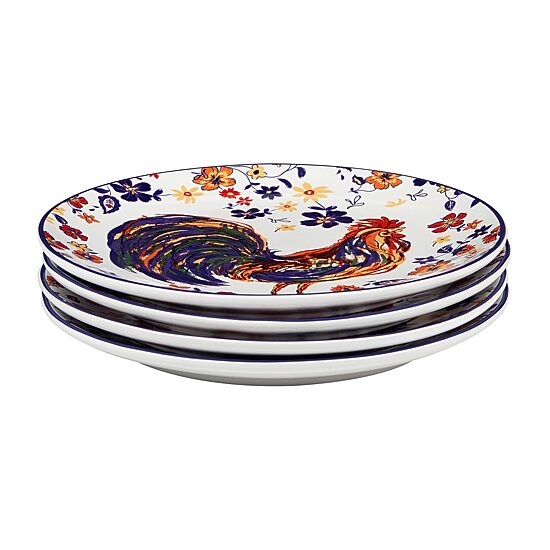 Certified International Morning Rooster 4-pc. Earthenware Dinner Plate