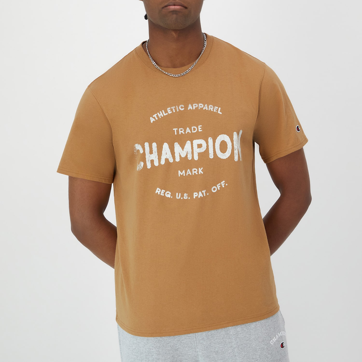Champion Mens Crew Neck Short Sleeve Regular Fit Graphic T-Shirt