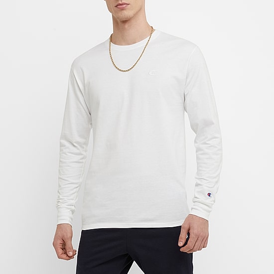 Champion Mens Crew Neck Long Sleeve Active T-Shirt