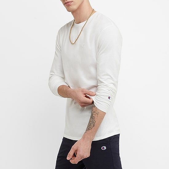 Champion Mens Crew Neck Long Sleeve Active T-Shirt