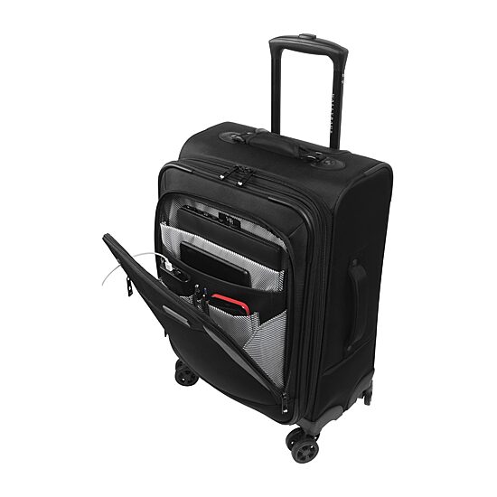 Wallybags Solutions 20 Inch Softside Expandable Carry-On Spinner Luggage