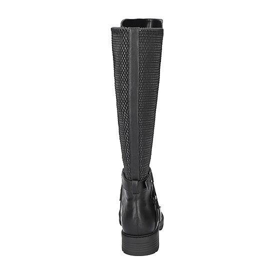 Easy Works By Easy Street Womens Austyn Stacked Heel Riding Boots