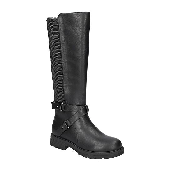 Easy Works By Easy Street Womens Austyn Stacked Heel Riding Boots
