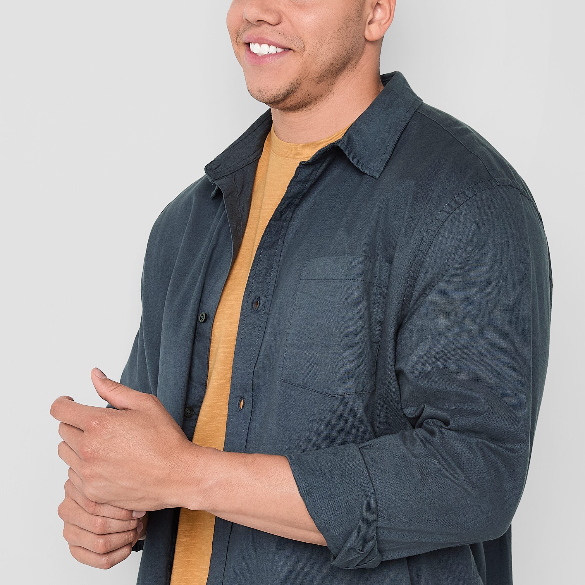 mutual weave Big and Tall Mens Regular Fit Long Sleeve Button-Down Oxford Shirt