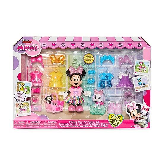 Disney Collection Glitter & Glam Pet Fashion Set 25-pc. Mickey Mouse Clubhouse Minnie Mouse Toy Playset