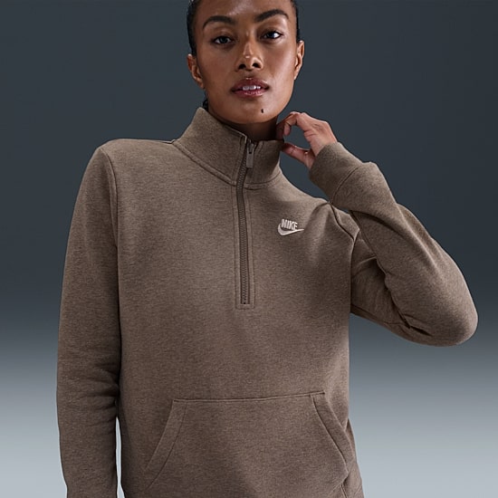 Nike Womens Mock Neck Long Sleeve Active Quarter-Zip Pullover