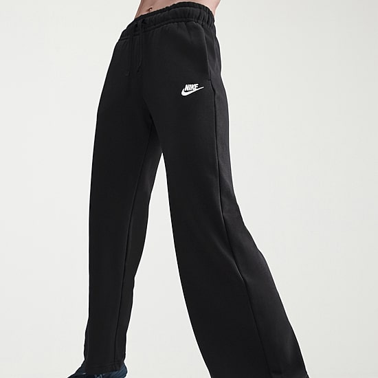 Nike Club Womens Wide Leg Mid Rise Fleece Sweatpant