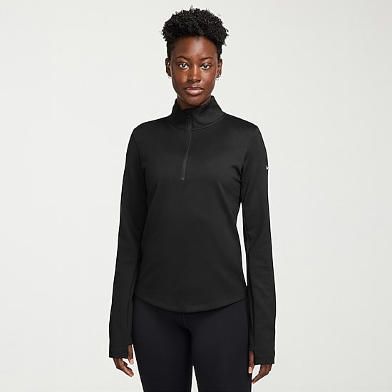 Nike Womens Mock Neck Long Sleeve Active Quarter-Zip Pullover