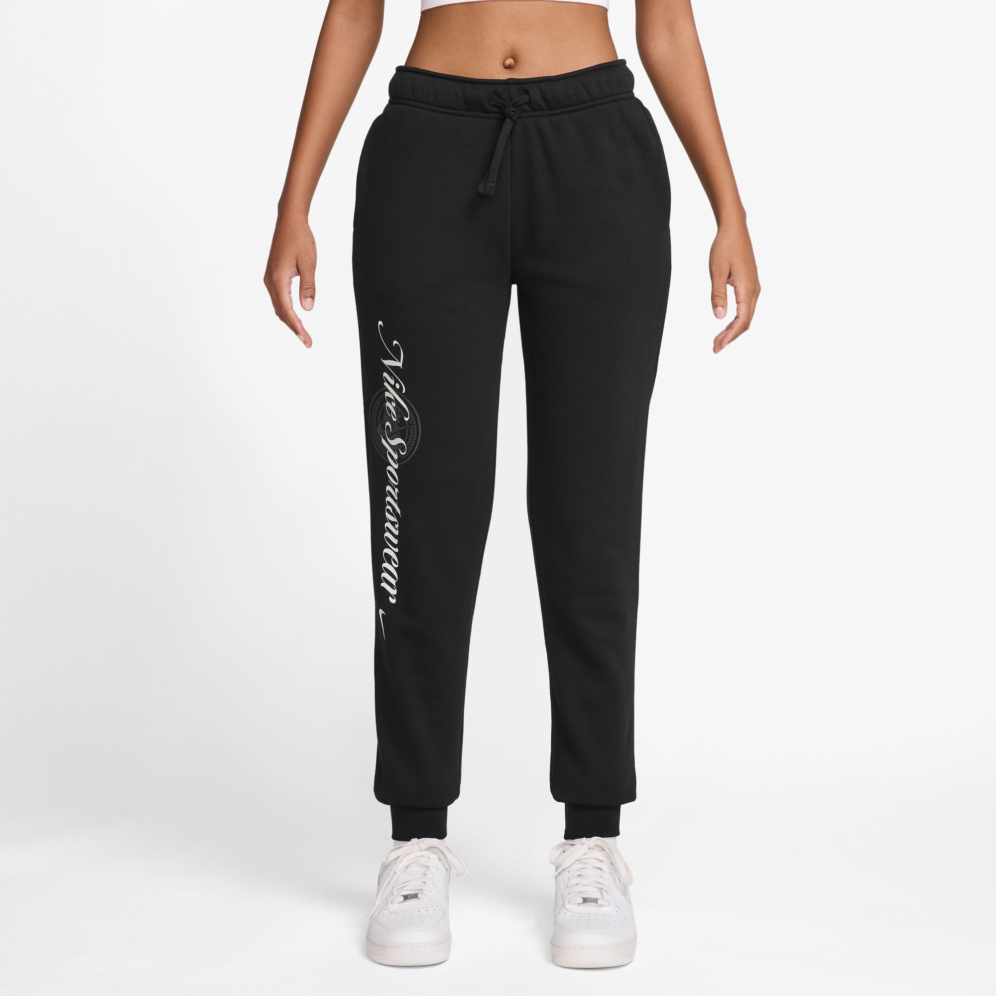 Nike Club Womens Cuffed Mid Rise Fleece Jogger