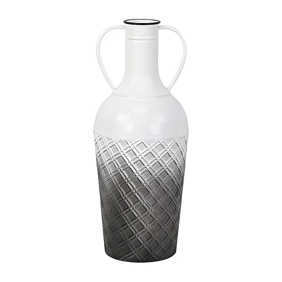 Cheungs Harkona Amphora Themed Gray Gradient Metal Floor Vase