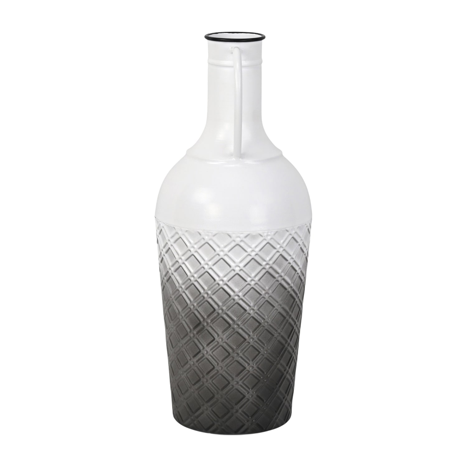 Cheungs Harkona Amphora Themed Gray Gradient Metal Floor Vase