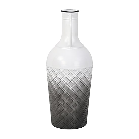 Cheungs Harkona Amphora Themed Gray Gradient Metal Floor Vase