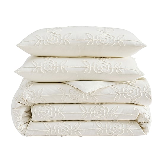 Peri Home Trellis Rose 3-pc. Embroidered Comforter Set