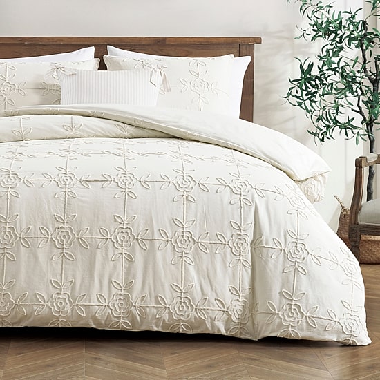 Peri Home Trellis Rose 3-pc. Embroidered Comforter Set