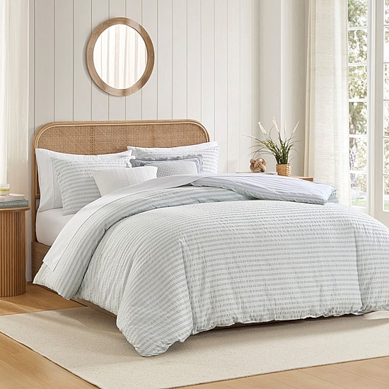 Peri Home Seersucker Stripe 3-pc. Comforter Set