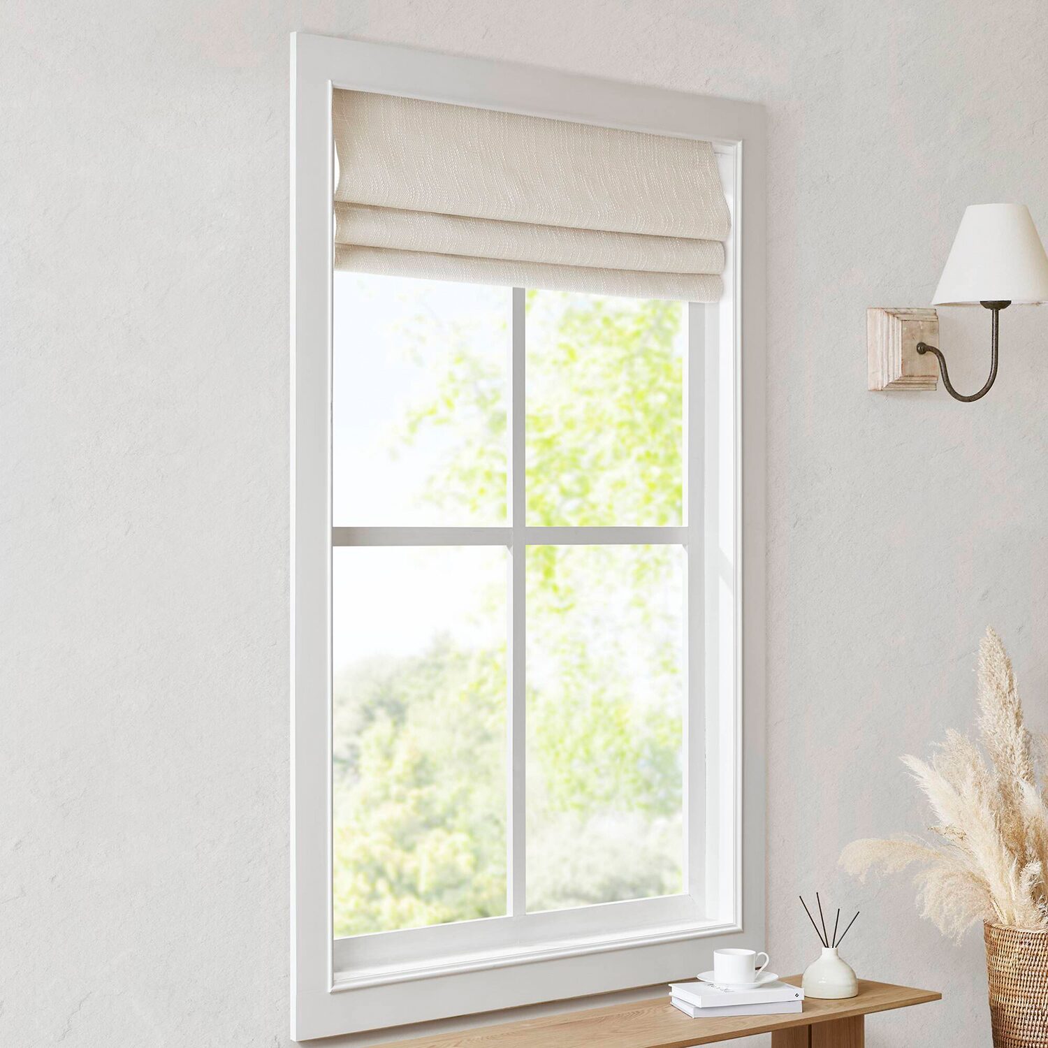 Madison Park Quincy Cordless Room Darkening Roman Shade