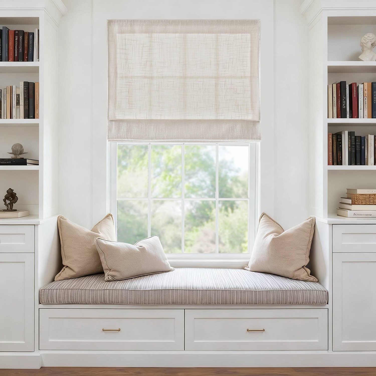 Madison Park Quincy Cordless Room Darkening Roman Shade