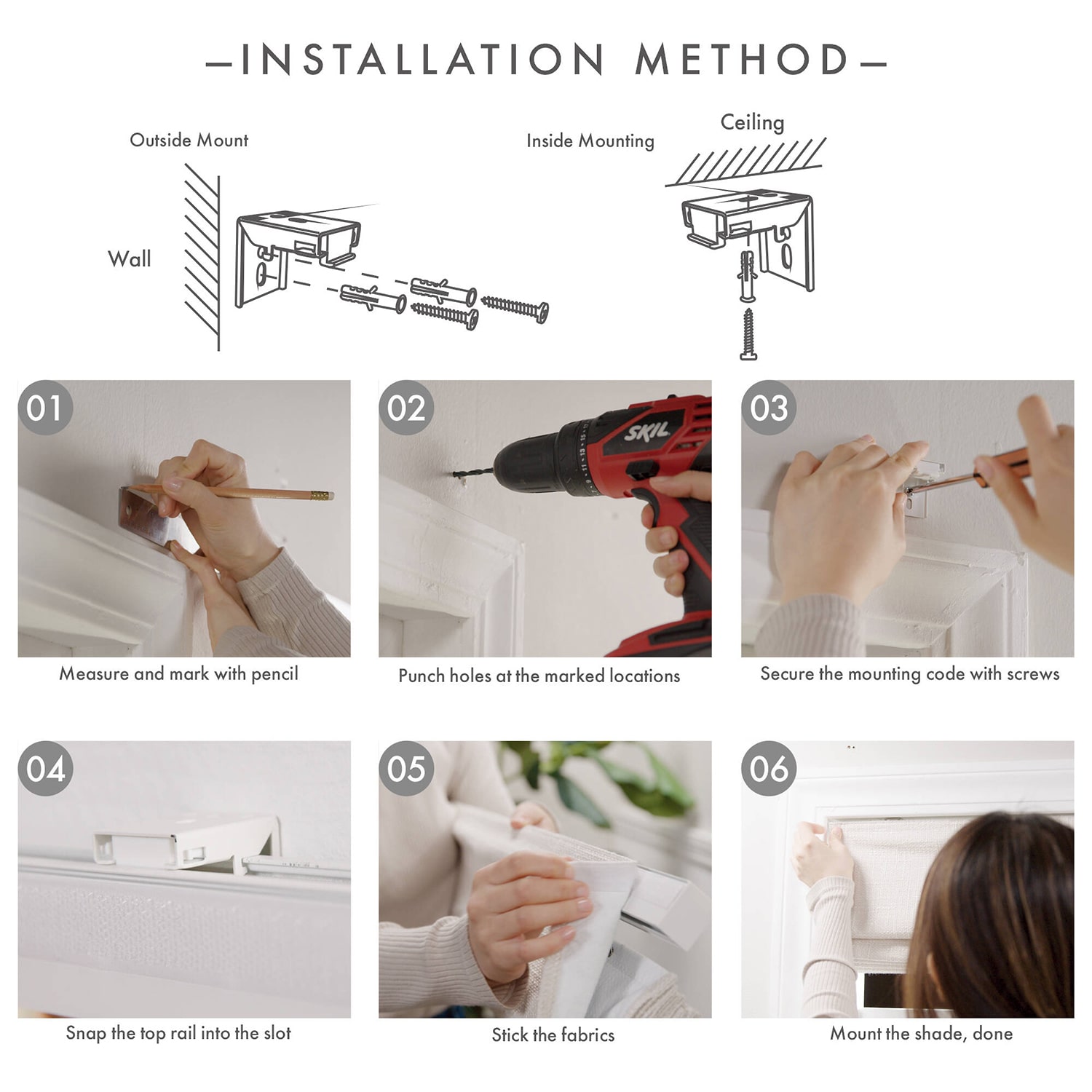 Madison Park Quincy Cordless Room Darkening Roman Shade