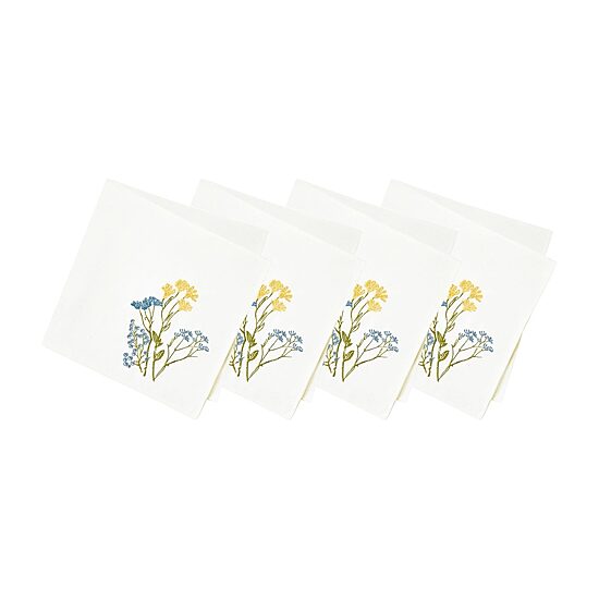 Lenox Wildflowers Bordered 4 Pack Napkins